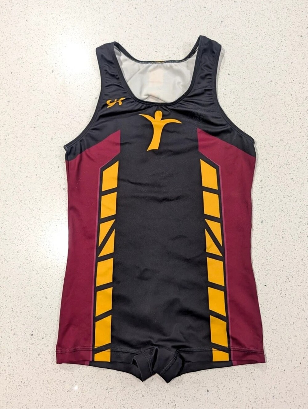 ATHLETE WORN ASU Jr Sun Devils Team Mens AS Gymnastics Jersey Wrestling Leotard